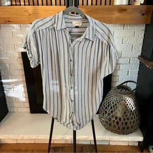 Universal Threads Stripped Button Down T-Shirt